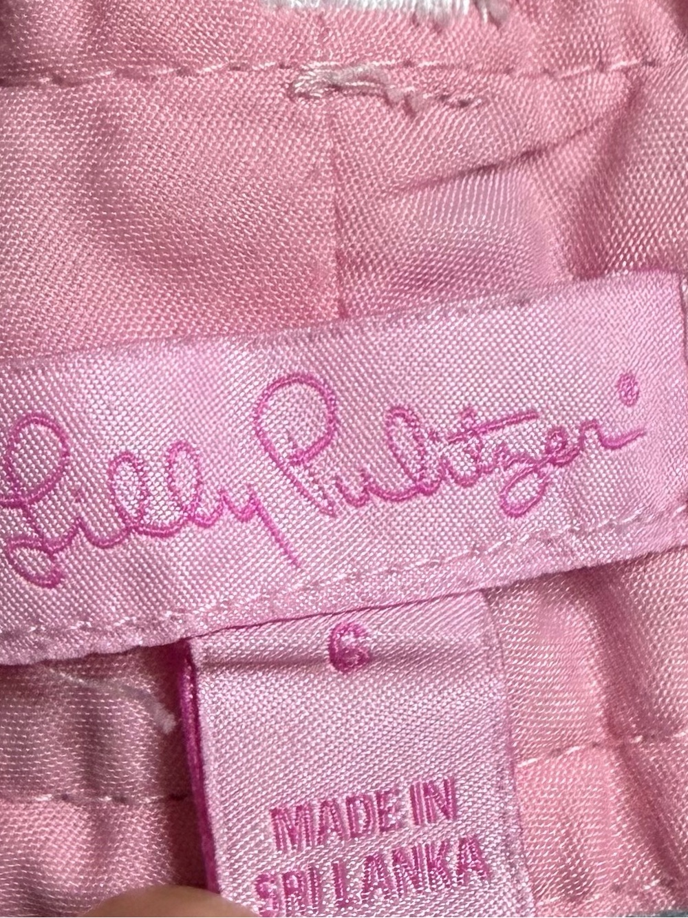 Lilly Pulitzer Aqua Beach Print Shorts with Pink Waistband - Picture 2 of 5